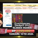 BUKTI JACKPOT SLOT 15.000X MANIA TERPERCAYA DI INDONESIA TGL 14-10-2024