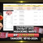 BUKTI JACKPOT SLOT MAHJONG WAYS TERPERCAYA DI INDONESIA TGL 16-10-2024