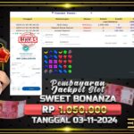 BUKTI JACKPOT SLOT SWEET BONANZA TERPERCAYA DI INDONESIA TGL 03-11-2024